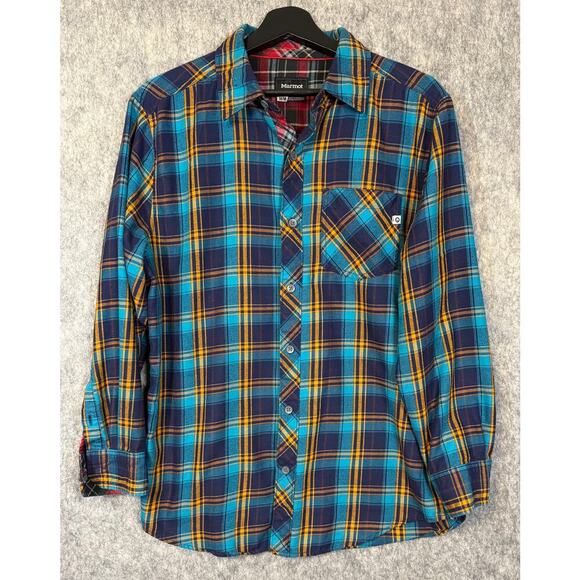 Marmot Womens Multicolor Plaid Long Sleeve Button Down - Medium - Picture 1 of 8